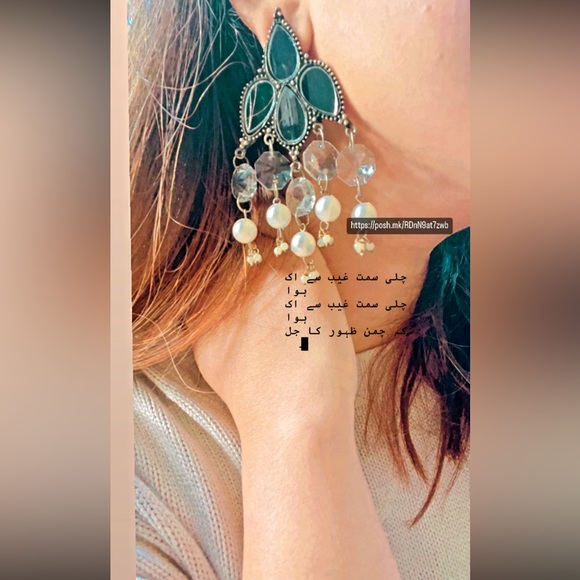 Beautiful mirror work earrings - Picture 3 of 10